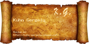 Kuhn Gergely névjegykártya