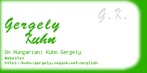 gergely kuhn business card